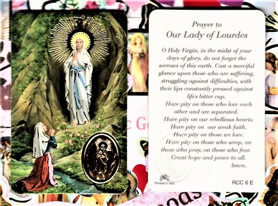  Prayer to Our Lady of Lourdes - RCC06E - Plastic stock Holy Card