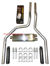 97 - 01 FORD F150 Truck Mandrel Bent Dual Exhaust w/ MagnaFlow - Deep Mellow