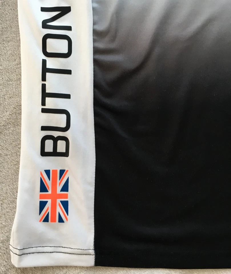 Honda McLaren Jenson Button Racing F1 Formula 1 One mens Polo Shirt size L - Image 4 of 4