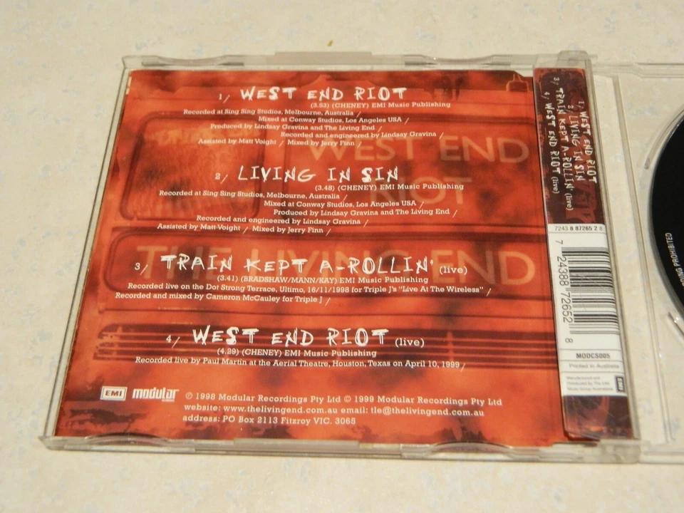 The Living End West End Riot CD EP  Foto 2 de 2