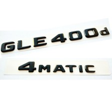 Für Mercedes GLE400d 4Matic Aufkleber Embleme Logo Flache Schwarz Glänzend Auto