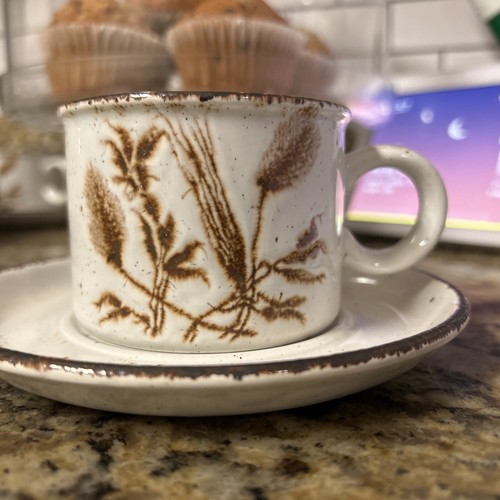 Midwinter Stonehenge Wedgewood Group Member ~ Wild Oats ~ Cup & Saucers Set-9 - Picture 2 of 5