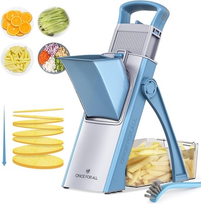 Upgrade Safe Mandoline Slicer - Adjustable Vegetable Cutter for Quick Cooking