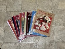 Lot of 13 Vintage Leisure Arts Magazine Needlepoint, Counted Cross Stitch, etc.