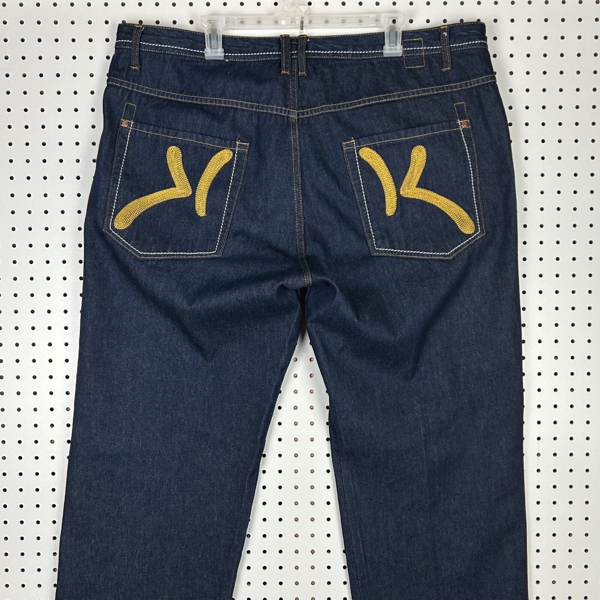 Karl Kani 90s Baggy Jeans 42x32 Gold Logo Pocket Streetwear