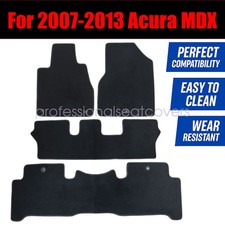 Floor Mats Carpet Velour For 2007 2008 2009 2010 2011 2012 2013 Acura Mdx Black