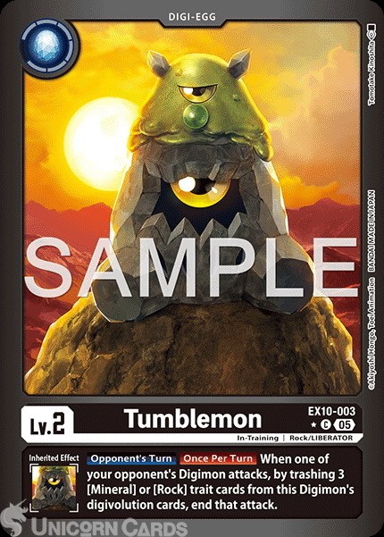 EX10-003 Tumblemon : Limited Common Foil Digimon Card : EX10: Sinister Order