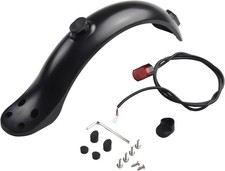 4 Hole Electric Scooter Rear Fender w/Taillight Set Mudguard Replacement Light