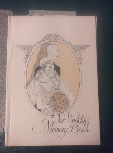 Vintage 1928 Art Deco Wedding Memory Book Edna Marie Dunn Judson Press Photo KC