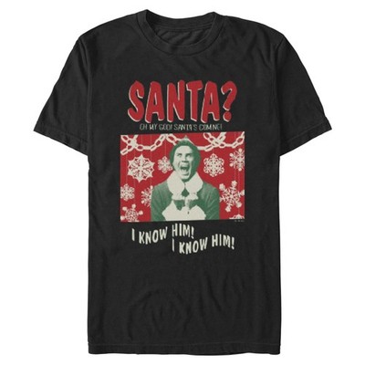 Men's Elf Santa's Coming I Know Him T-Shirt