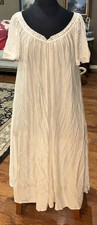 Vintage Long Nylon GOWN Lingerie Nightgown XLarge Champagne Pink