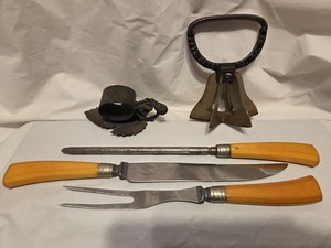 3 Pc. Vintage Bakelite Carving Set & Much More