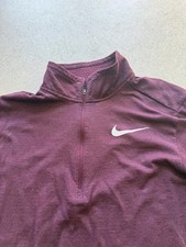 Nike Running Half Zip Maroon Small Men's