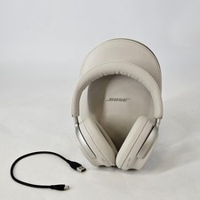 Bose QuietComfort Ultra Headphones White Smoke w/ Case/Charger - Excellent