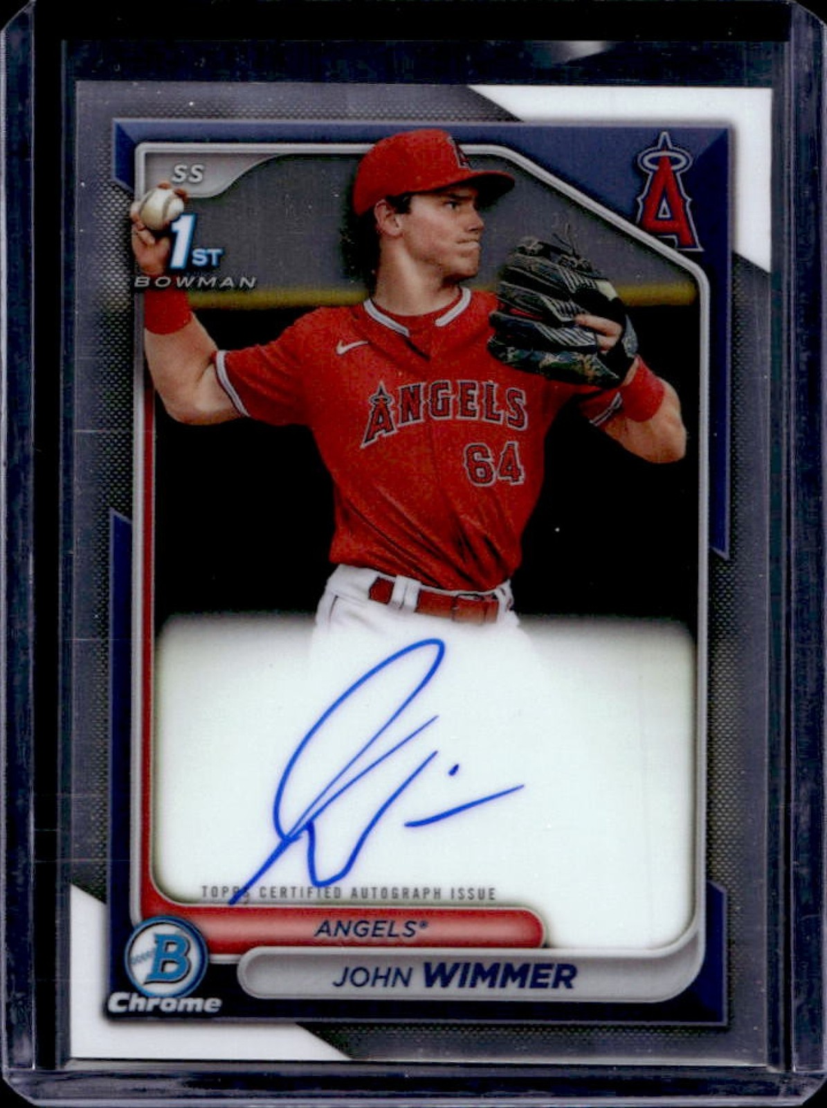 2024 Bowman John Wimmer Chrome Auto 1st #CPA-JW Angels