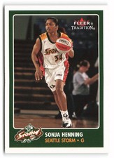 2001 Fleer Tradition WNBA #22 Sonja Henning Seattle Storm