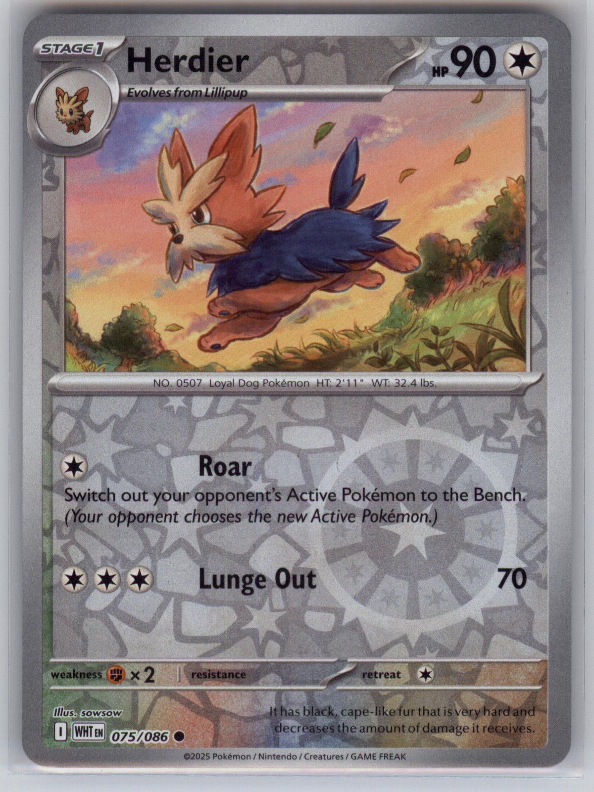 Herdier Common SV: White Flare 075/086 NM