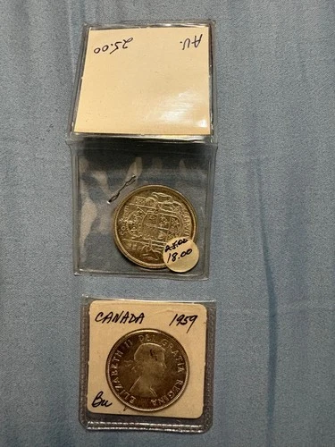 1955 & 1959 Canadian Silver Half Dollars