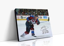 Hockey Autograph Canvas - Joe Sakic - Captain Clutch