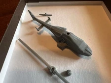 Airwolf Helicopter Bell 222 - plastic model 80-100mm Length