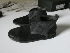 Marsell Made in Italy Mens Black Leather & Suede Boots Size 43 UK 9 New with Box