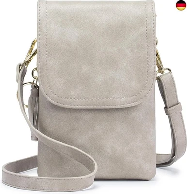 Roulens kleine Handy Umhängetasche Damen, Handytasche mit Geldbörse zum U