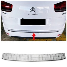 Chrome Rear Bumper Protector Brushed S.steel For Citroen C4 Picasso 2013 Onwards Chrome Rear Bumper Protector Brushed S.steel For Citroen C4 Picasso 2013 Onwards