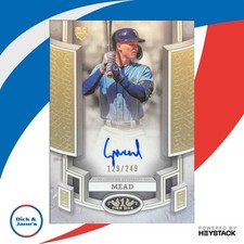 2024 Topps Tier One Curtis Mead Break Out Auto /249 #BOA-CME RC Tampa Bay Rays