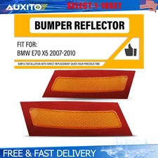 Amber Front Bumper Reflector  Marker Lights For 2007-2010 BMW E70 X5 Pair 2-20X