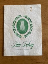 Lew Burdette Auto Signed Menu Patio Delray , FL Baseball Braves Yanks  Autograph