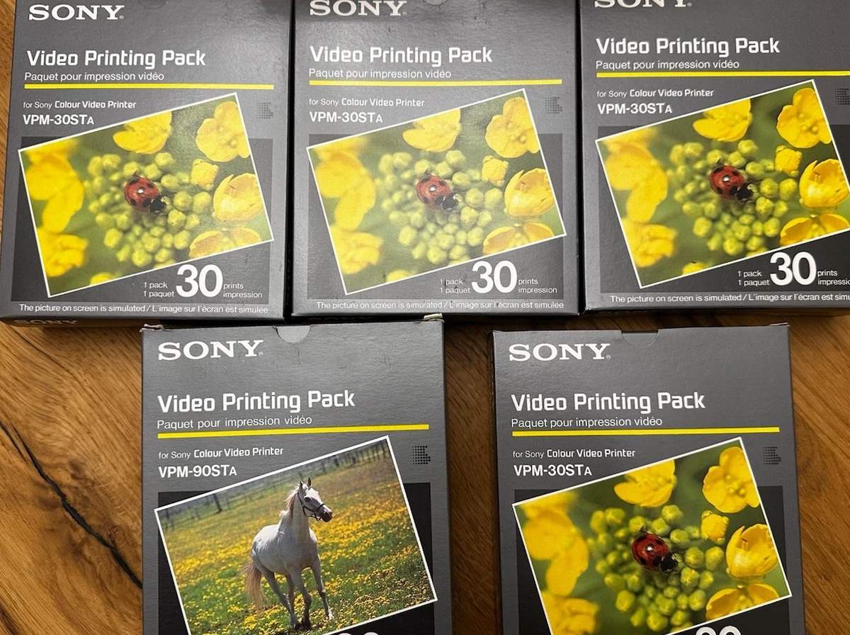Caja 5 Pack Sony VPM-30STA Video Printing Pack Para CVP-G700 OVP