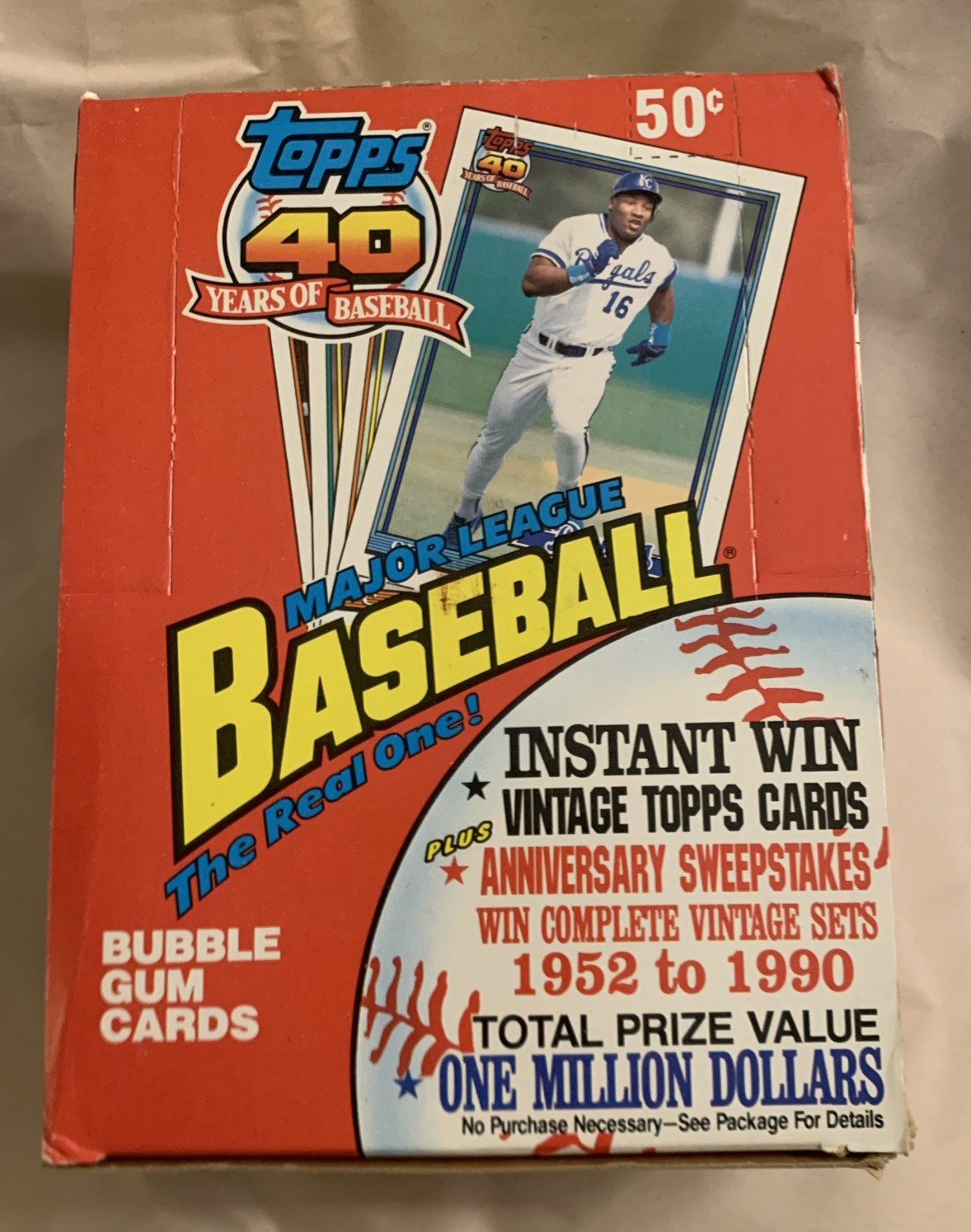 1991 Topps MLB Baseball Cards Box 36 Sealed Packs! 40 Years Of Baseball
