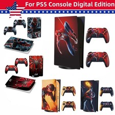Vinyl Decal Skin Cover for PS5 Console Digital Edition  2 Controller Spider-Man