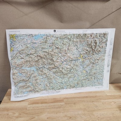 Hubbard Scientific Raised Relief Topographic 3D Map Knoxville TN Tennessee