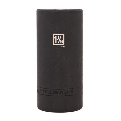 STEELMAN 1/2 in. Drive x 1-1/16 in. Thin Wall Deep 6-Pt Impact Socket, 78683