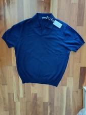 Max Tonso Strickpolo Herren Gr. L Marine Neu ...