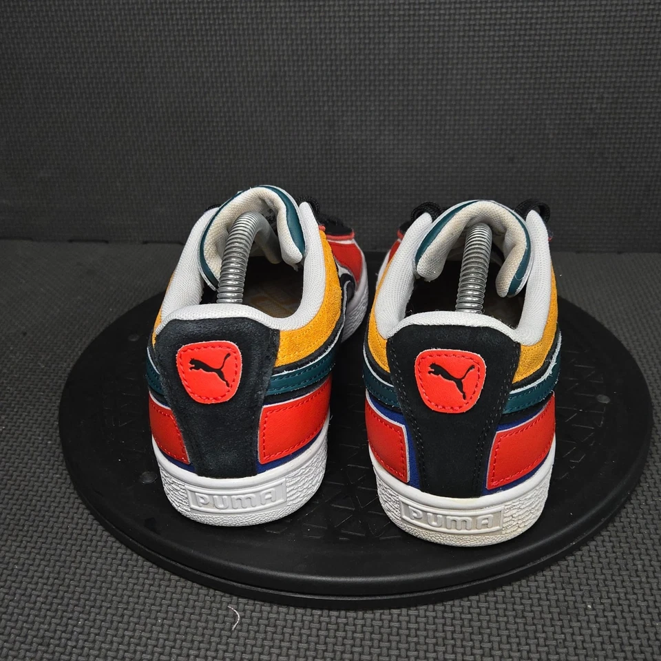 Puma Suede Layers Shoes Boys Sz 7 Blue Red Lace Up Low Top Sneakers - Image 4 of 4