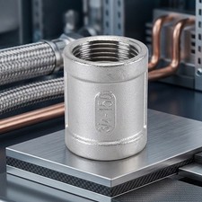 Industrial Grade 304 Stainless Steel Straight Coupling 4 Pack w Filter
