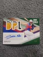 Juan Bito 2020 Panini Elite Extra Edition Autograph Triple Patch Emerald #5/5