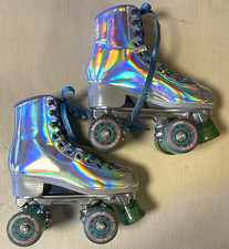 IMPALA "SIDEWALK" ROLLER SKATES, U.S. Womens 4, Silver Halographic