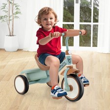 Kid's Tricycle Toddler Trike w/ Adjustable Seat Storage Basket 3 Wheel Bike