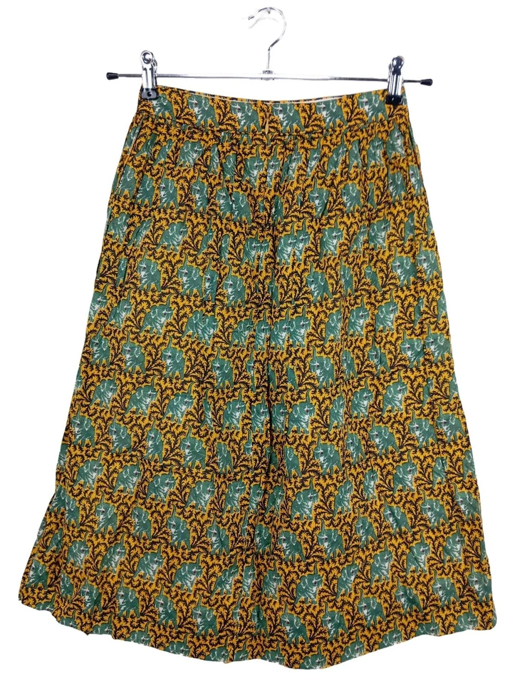 J.CREW High Waist Rock Damen Rock Gr. DE 32 türkis-hellorange-schwarz - Bild 2 von 4
