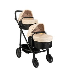 Joie Junior Evalite Twin Pushchair | Stone & Black Double Pushchair | Double