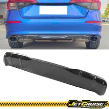 Fits 22-26 Honda Civic Sedan MD Style Carbon Fiber Print Rear Bumper Diffuser PP