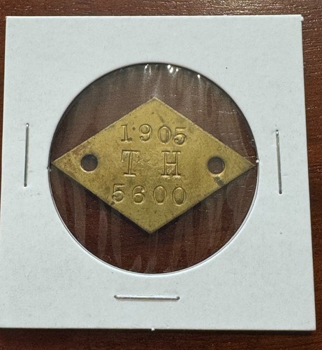 Rare 1905 TH Territory of Hawaii Dog Tag License # 5600