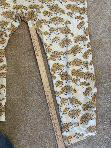 The Great Size 1 Wide Leg Cropped Sweatpants Raw Hem Drawstring Chamomile Floral - Picture 12 of 13