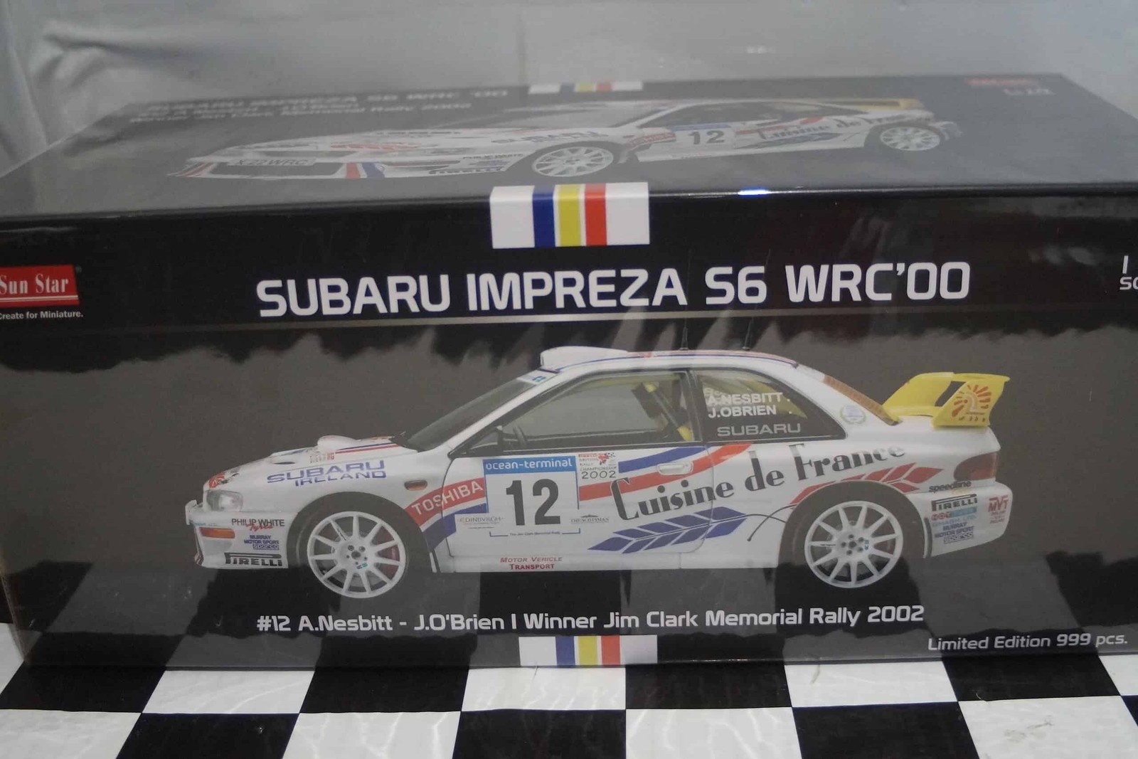 SunStar Subaru Impreza WRC '00 Winner Jim Clark Memorial Rally 2002 ref 5752