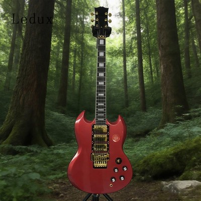 Metallic Red SG Electric Guitar solid Mahogany Body&Neck FR Bridge HHH Pickups