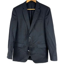 Hugo Boss Trabaldo Tagna 1840 Super 120 Men's Black Blazer Flaw Size 38R