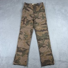 Vintage Pendleton X Cabela's 100% Wool Camo Pants Made in USA Men's 32 Raw Hem